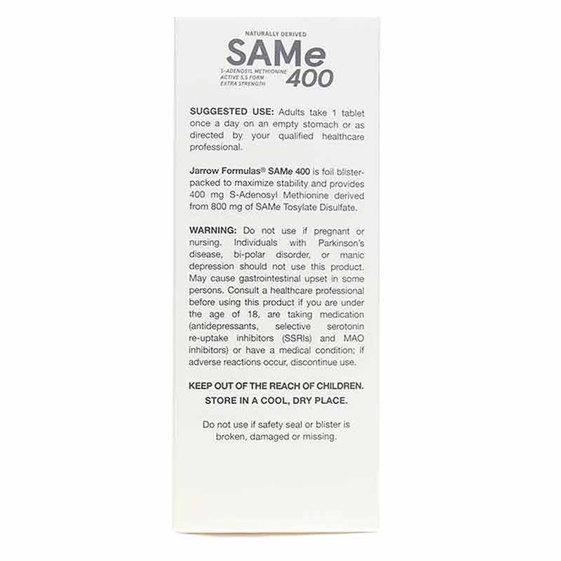 SAMe 400 Mg, 60 Tablets, by Jarrow Formulas, image #4