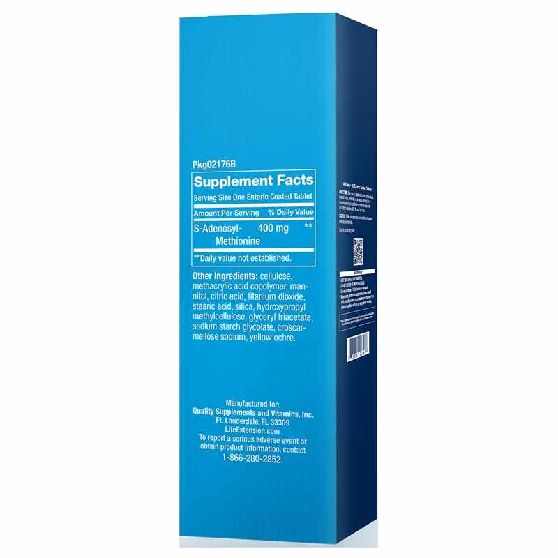 SAMe 400 Mg, 30 Enteric Coated Tablets, by Life Extension, image #2
