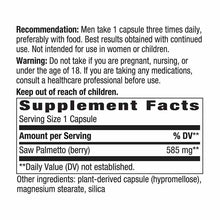 Saw Palmetto Berries, 100 Vegan Capsules, by Natures Way, image #2