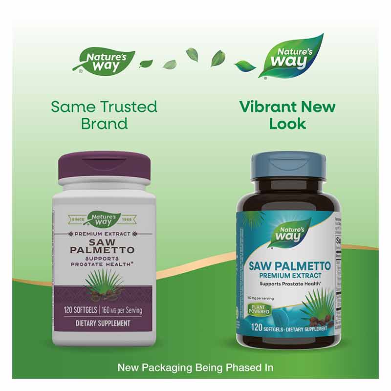 Saw Palmetto Premium Extract 160 Mg, 120 Softgels, by Natures Way, image #3