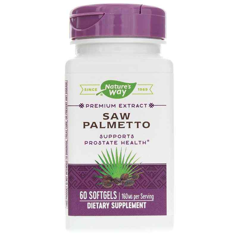 Saw Palmetto Premium Extract 160 Mg, 60 Softgels, by Natures Way
