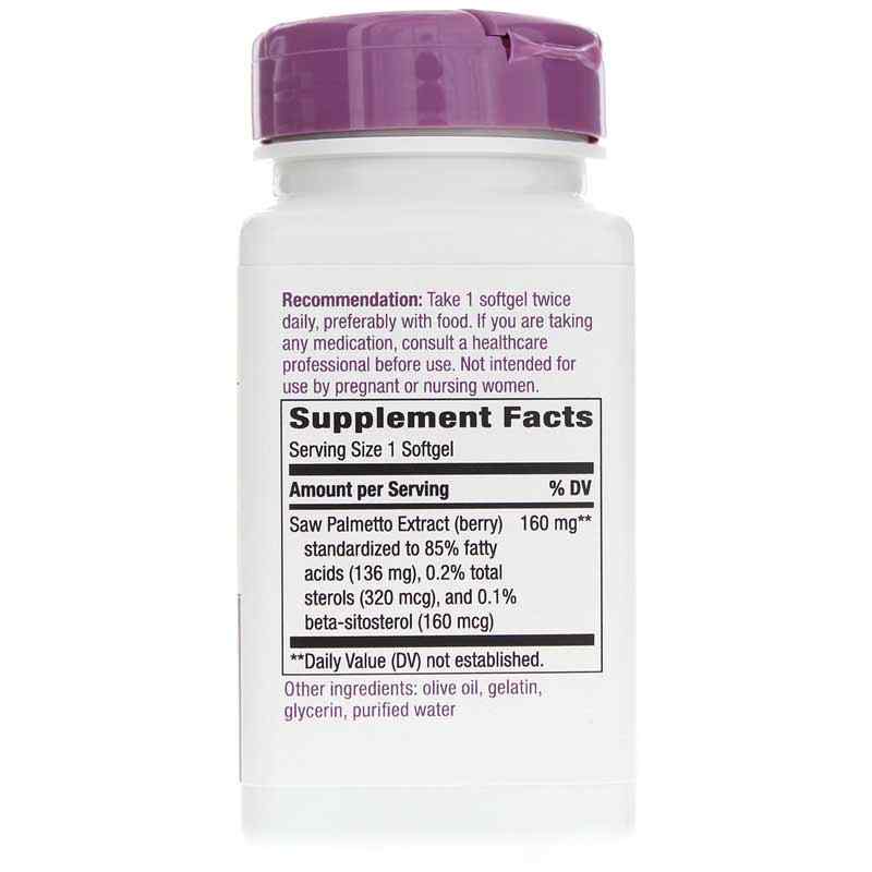 Saw Palmetto Premium Extract 160 Mg, 60 Softgels, by Natures Way, image #2