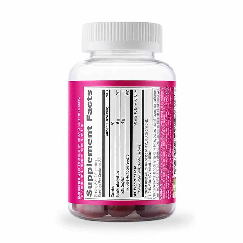 SBO Probiotics Gummies 10 Billion CFU, Berry, 60 Gummies, by Ancient Nutrition, image #3
