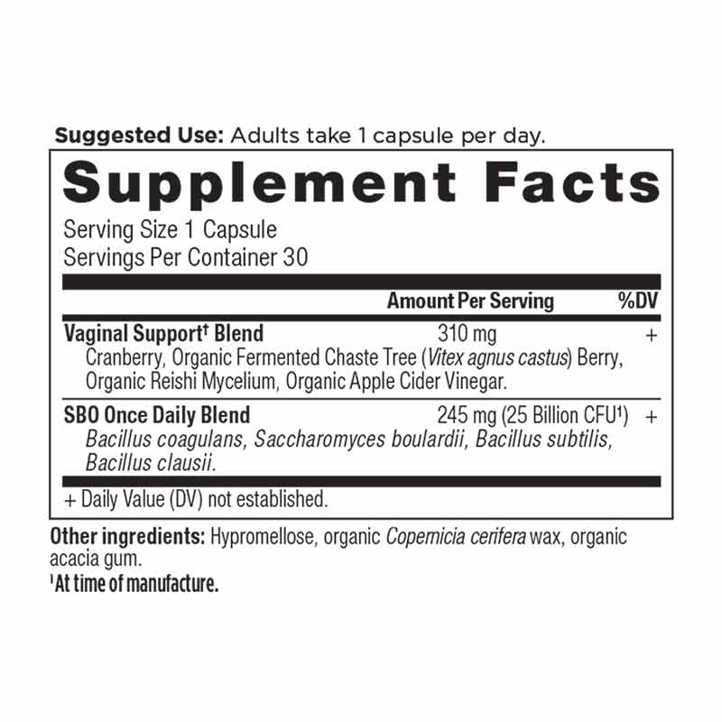 SBO Probiotics Once Daily Vaginal, 30 Capsules, by Ancient Nutrition, image #2