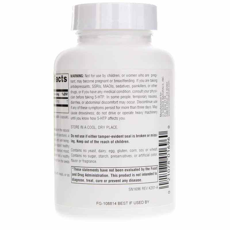 Serene Science 5-HTP 100 Mg, 120 Capsules, by Source Naturals, image #3