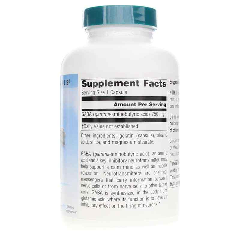 Serene Science GABA Calm Mind 750 Mg Capsules, 180 Capsules, by Source Naturals, image #2
