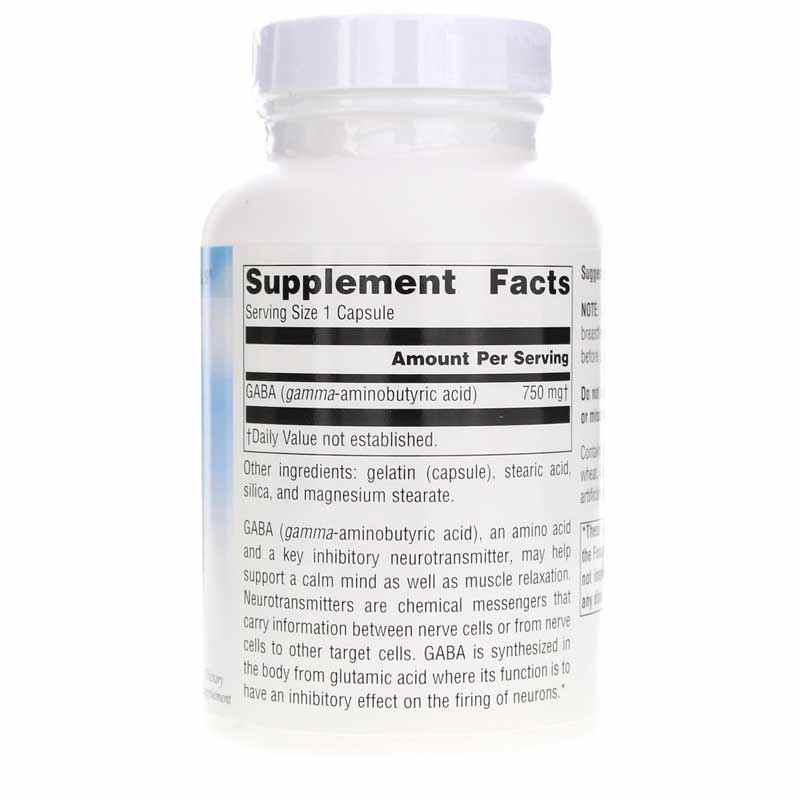 Serene Science GABA Calm Mind 750 Mg Capsules, 90 Capsules, by Source Naturals, image #2