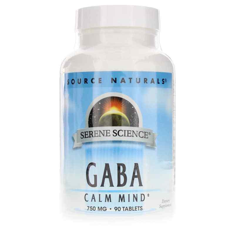 Serene Science GABA Calm Mind 750 Mg Tablets, by Source Naturals