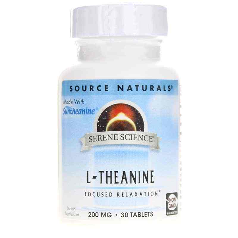 Serene Science L-Theanine 200 Mg Tablets, 30 Tablets, by Source Naturals