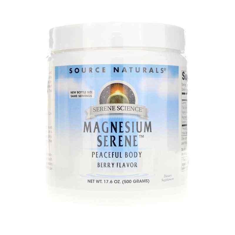 Serene Science Magnesium Serine Powder, Berry, 17.6 Oz, by Source Naturals