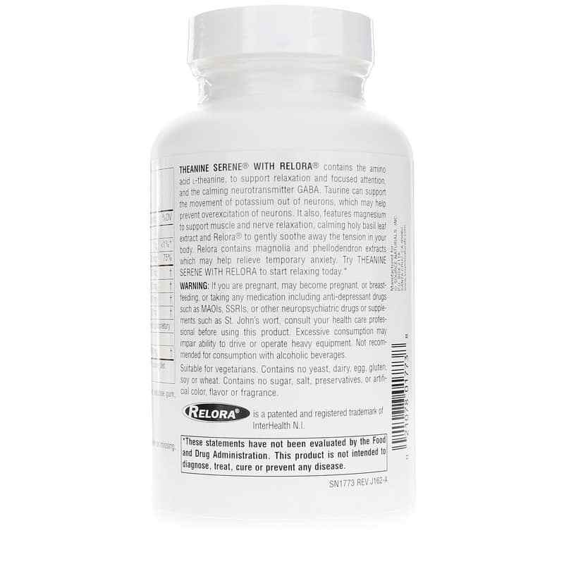 Serene Science Theanine Serene with Relora, 120 Tablets, by Source Naturals, image #3