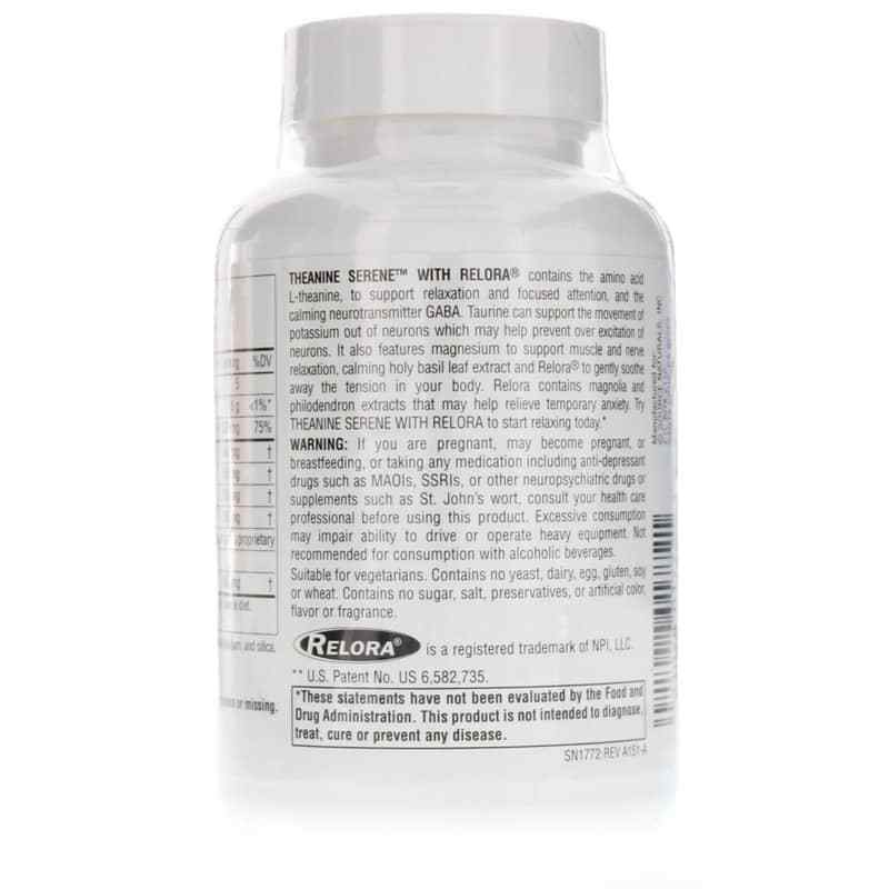 Serene Science Theanine Serene with Relora, 60 Tablets, by Source Naturals, image #3