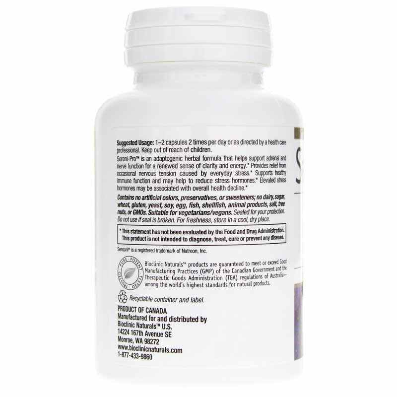 Sereni-Pro Adrenal Support, by Bioclinic Naturals, image #3