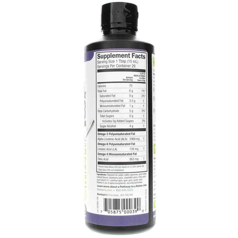 Omega-3 from Flax Oil, Blackberry, 16 Oz, by Barleans Organic Oils, image #2