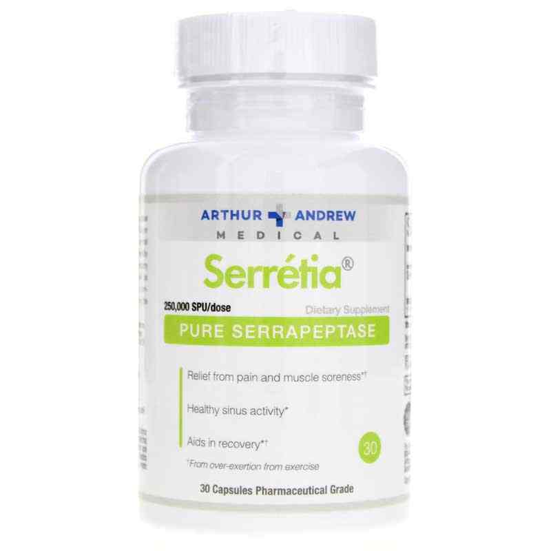 Serretia Pure Serrapeptase, 30 Capsules, by Arthur Andrew Medical