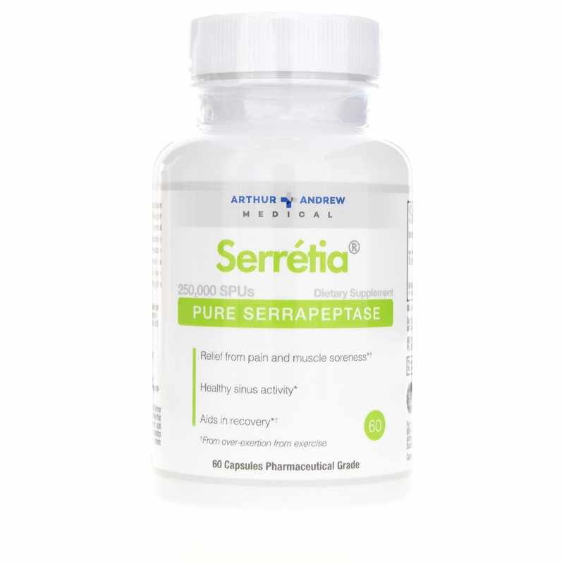 Serretia Pure Serrapeptase, 60 Capsules, by Arthur Andrew Medical