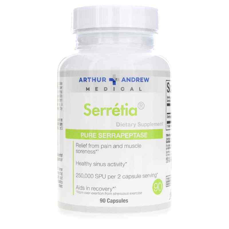 Serretia Pure Serrapeptase, 90 Capsules, by Arthur Andrew Medical