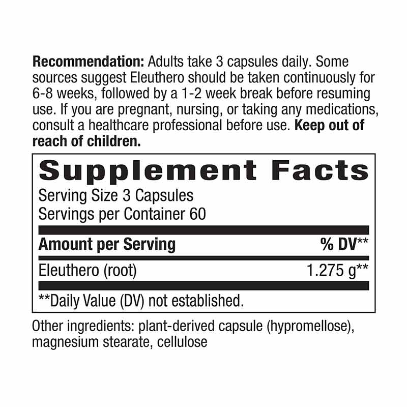 Siberian Eleuthero Root, 180 Vegan Capsules, by Natures Way, image #2