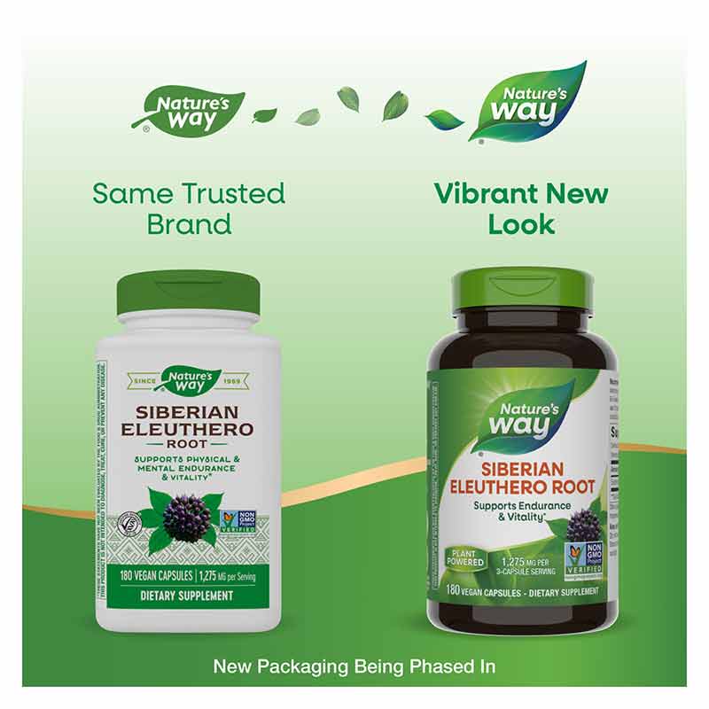 Siberian Eleuthero Root, 180 Vegan Capsules, by Natures Way, image #3