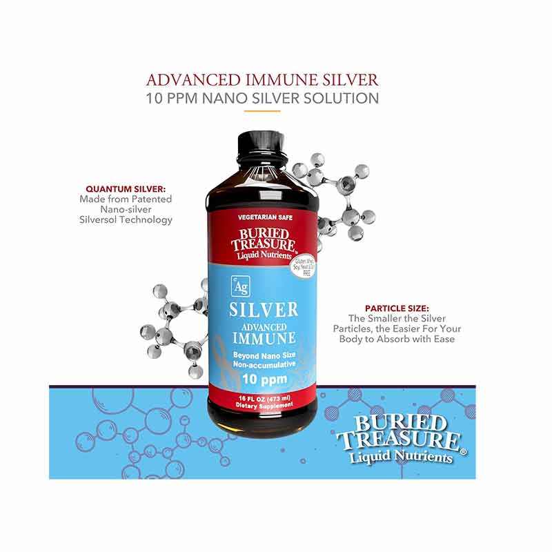 Silver Advanced Immune 10 PPM, by Buried Treasure, image #2