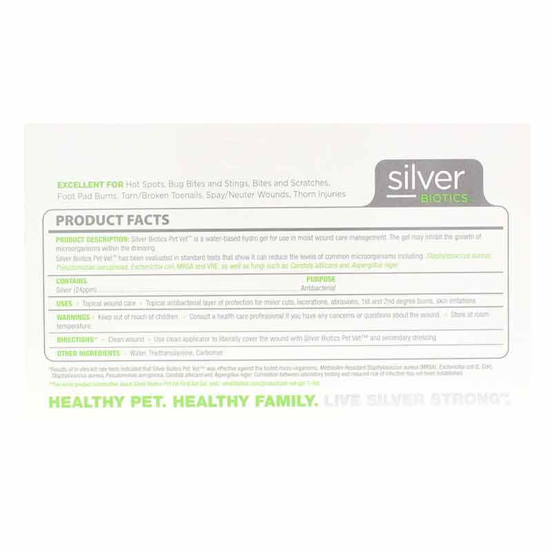 Silver Biotics Pet Vet First Aid Gel, American Bio-Tech Labs