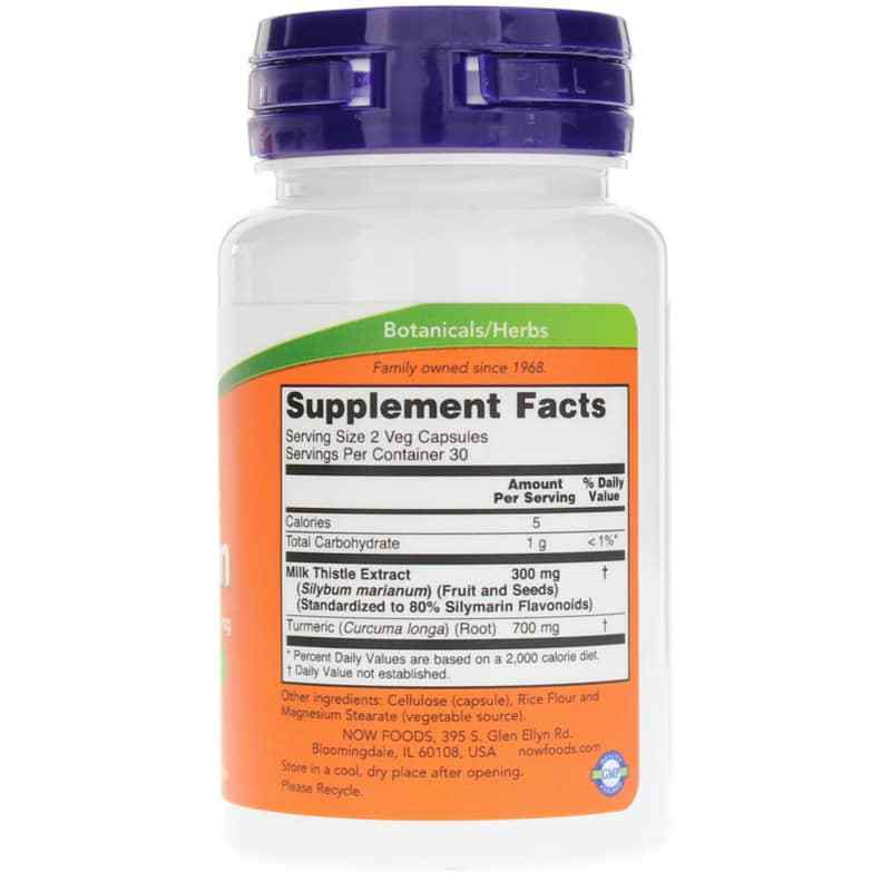 Silymarin Milk Thistle Extract 150 Mg, 60 Veg Capsules, by NOW Foods, image #2