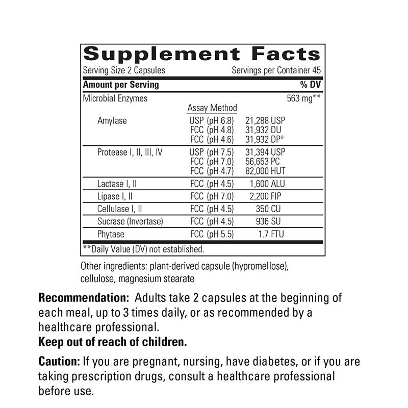 Similase Digestive Enzymes, 90 Veg Capsules, by Integrative Therapeutics, image #4