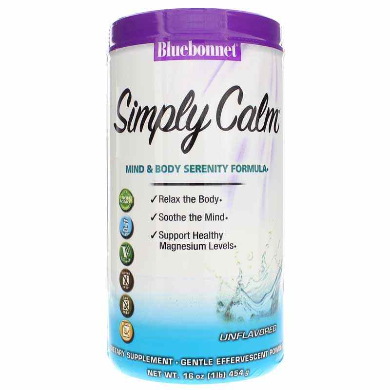 Simply Calm Magnesium Powder, Unflavored, by Bluebonnet