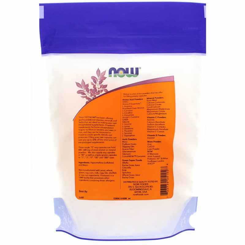 Single 0 Empty Vcaps, by NOW Foods, image #2