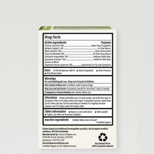 Back label of Forces Of Nature Sinus Relief Maximum Strength bottle showing drug facts, active ingredients, uses, warnings, a