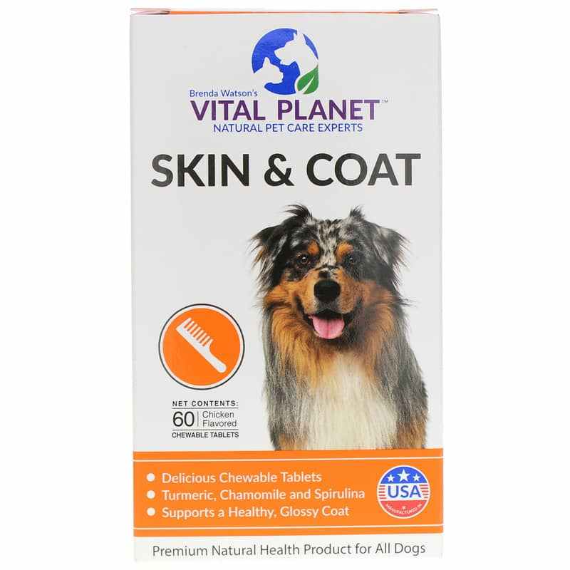 Skin & Coat for Dogs Chewable Tablets, by Vital Planet