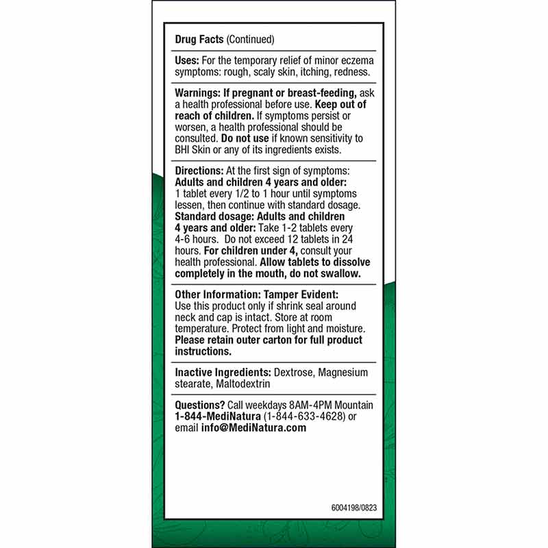 Skin Eczema Relief Tablets, by BHI, image #4