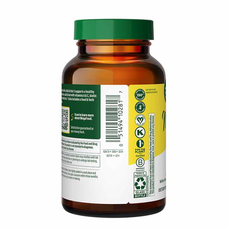 Skin, Nails & Hair 2, 90 Tablets, by Megafood, image #3