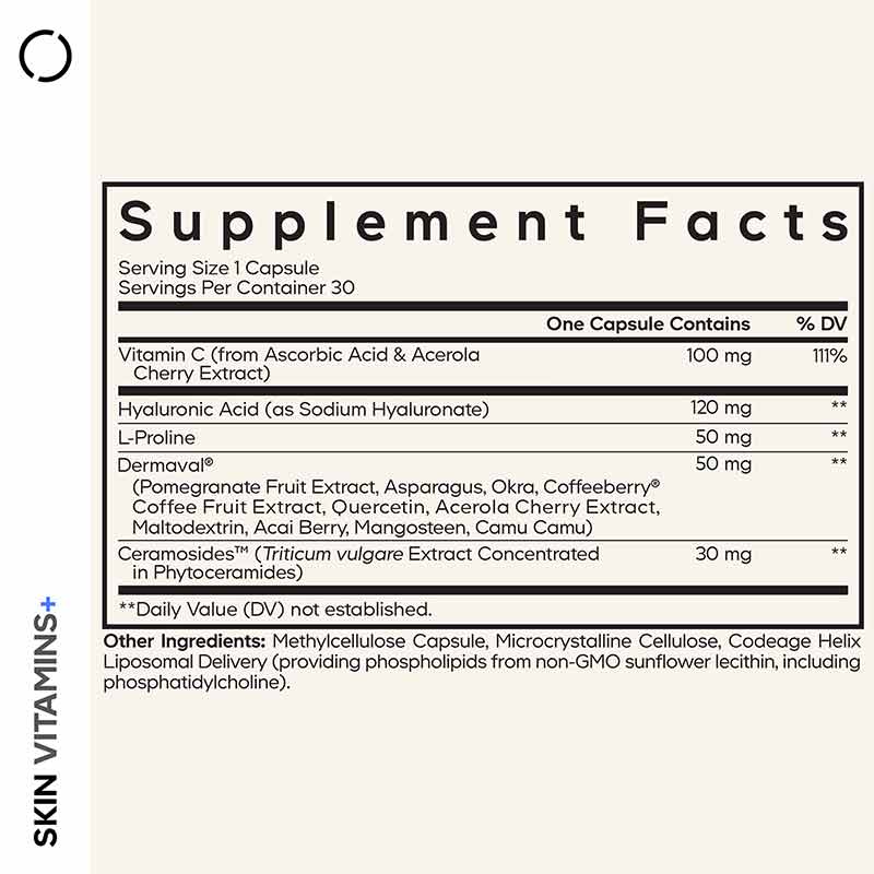 Skin Vitamins+ - 30 Caps, 30 Capsules, by Codeage, image #2
