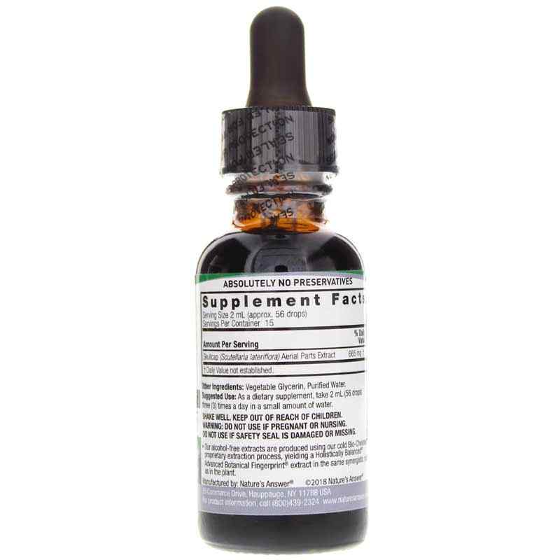 Skullcap Extract Alcohol-Free, by Natures Answer, image #2