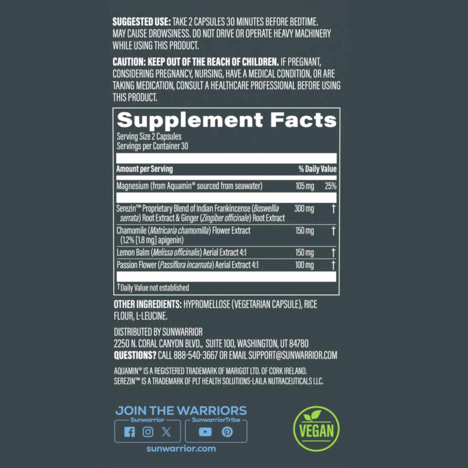 Nighttime Sleep & Restore, 60 Vegan Capsules, by Sunwarrior, image #2