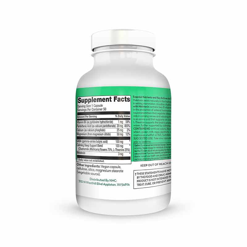Sleep Support with Melatonin, 50 Capsules, by Natural Healthy Concepts, image #2
