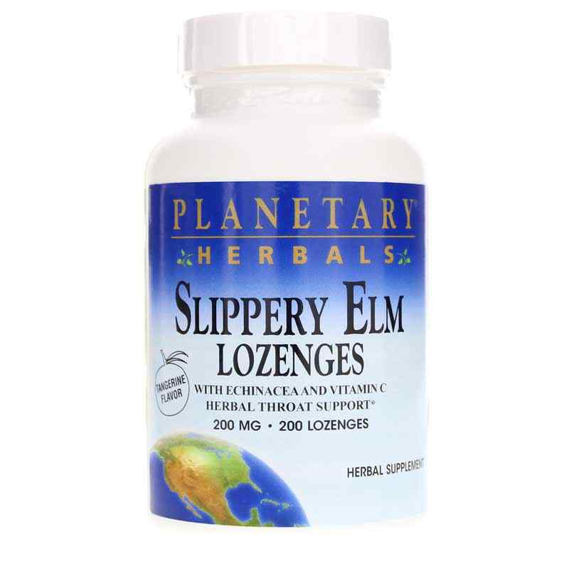 Slippery Elm Lozenges with Echinacea and Vitamin C, 200 Lozenges, by Planetary Herbals