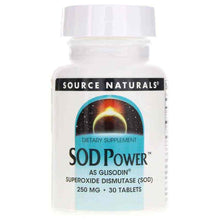 SOD Power 250 Mg Superoxide Dismutase, 30 Tablets, by Source Naturals