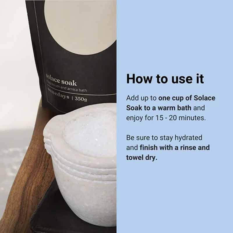 Solace Soak Magnesium & Arnica Bath, by Somedays, image #4