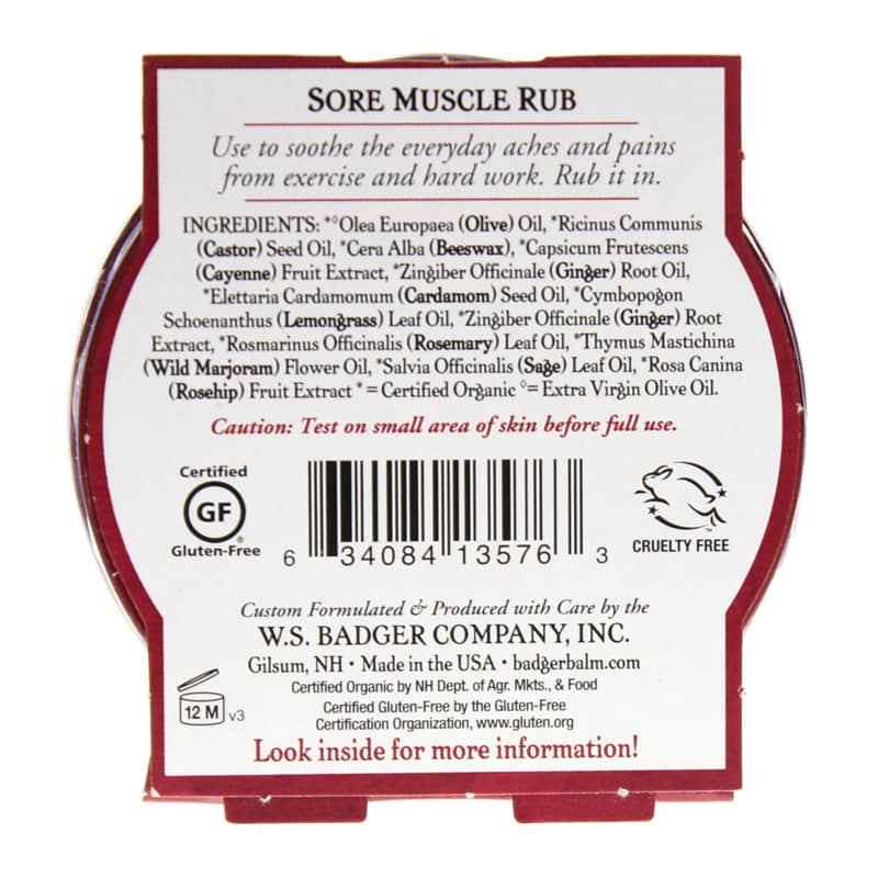 Sore Muscle Rub Cayenne & Ginger, by Badger, image #2