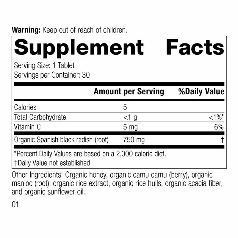 Spanish Black Radish, 30 Tablets, by Standard Process, image #2