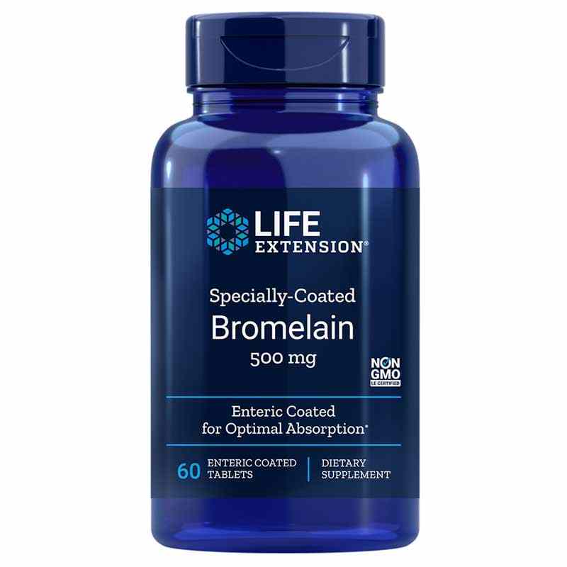 Specially-Coated Bromelain 500 Mg, by Life Extension