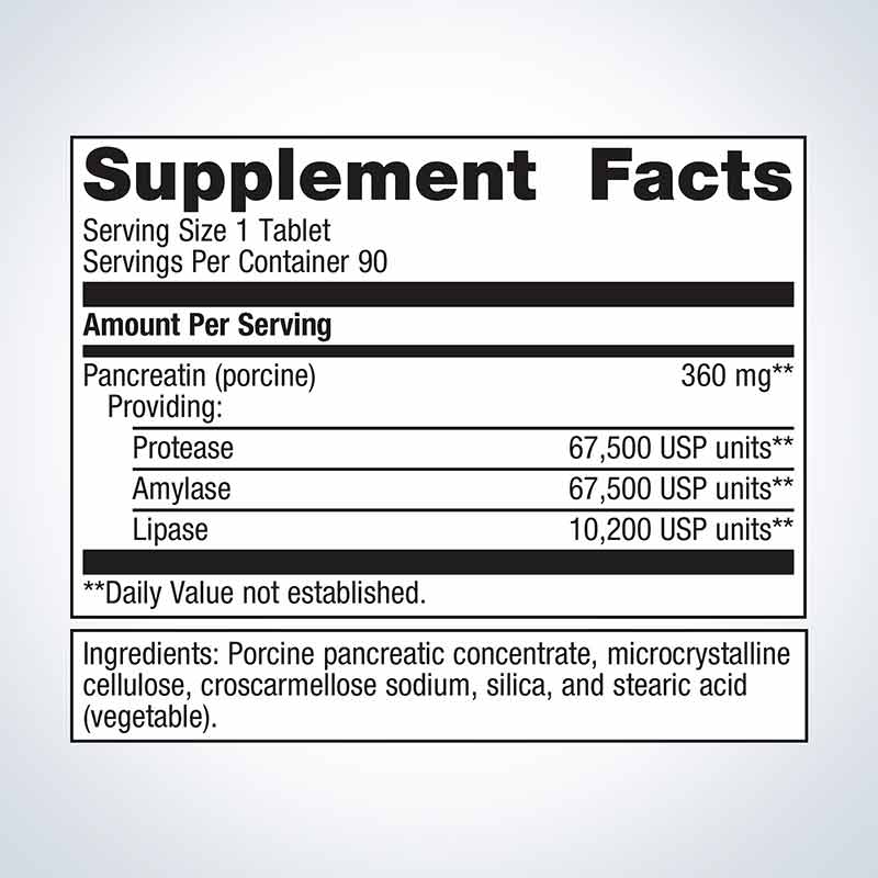 SpectraZyme Pancreatic Enzymes, 90 Tablets, by Metagenics, image #2