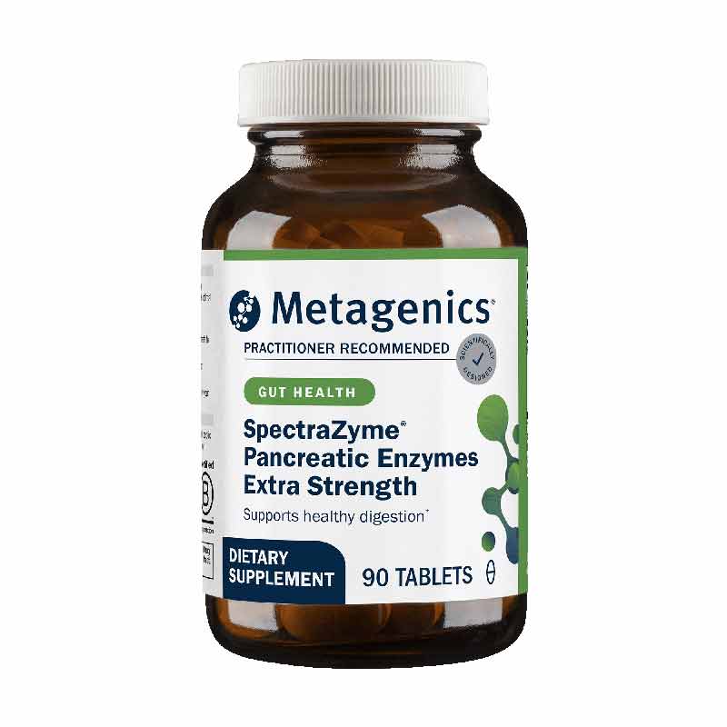 SpectraZyme Pancreatic Enzymes Extra Strength, 90 Tablets, by Metagenics