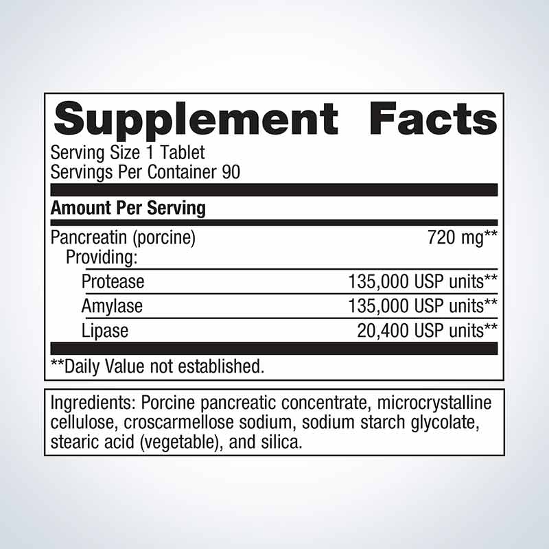 SpectraZyme Pancreatic Enzymes Extra Strength, 90 Tablets, by Metagenics, image #2