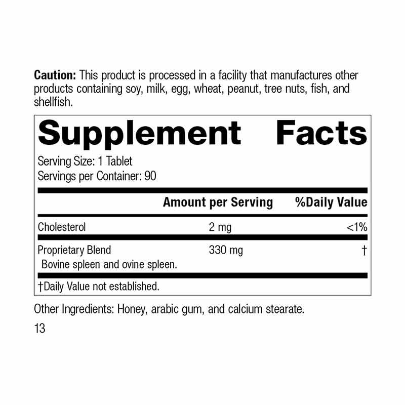 Spleen Desiccated, by Standard Process, image #2