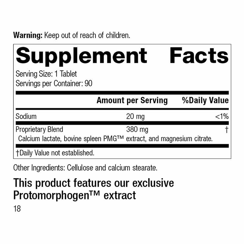 Spleen PMG, by Standard Process, image #2