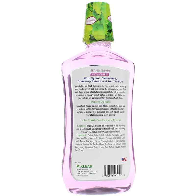 Spry Mouth Wash Alcohol-Free, Island Grape, by Xlear, image #2