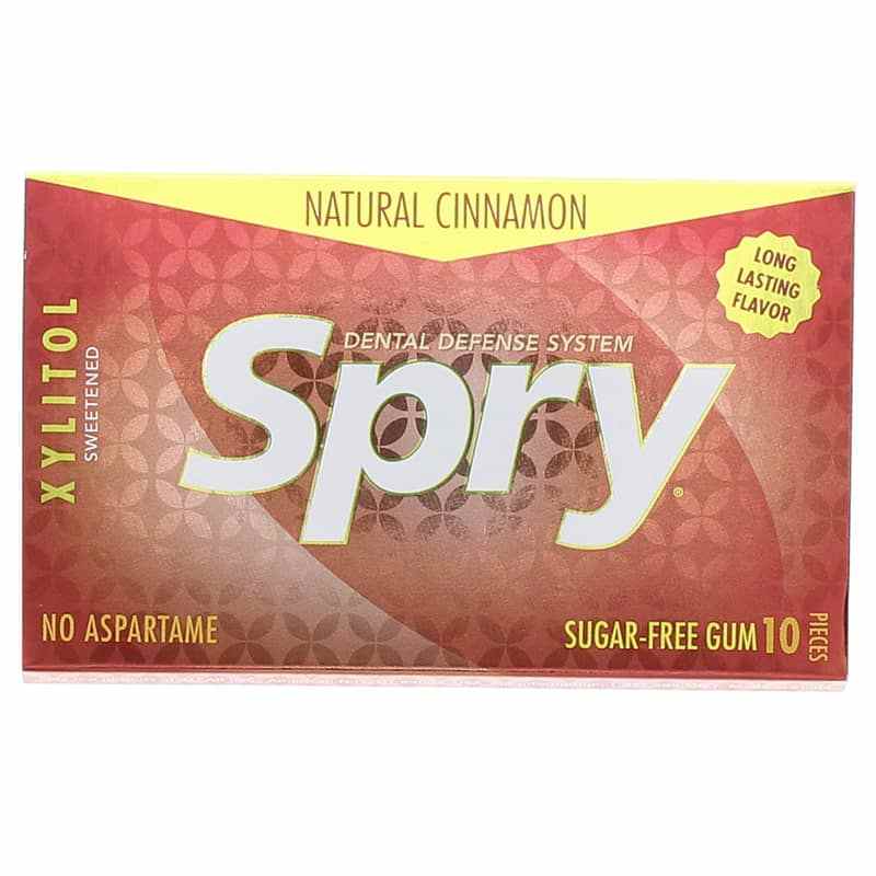 Spry Xylitol Gum, Cinnamon, 10 Piece Blister Pack, by Xlear